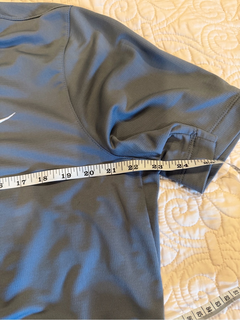 Nike Mens Dri-FIT Football Golf Performance Polo Shirt Gray Size Large L - Picture 7 of 8